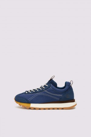 Flower Mountain NEW ASUKA UNI U.W. Sneakers Herren Blau Braun | 598-ZTVHKW