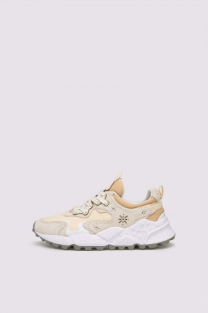 Flower Mountain RULIS UNI Sneakers Damen Weiß Beige | 638-HFTQYV