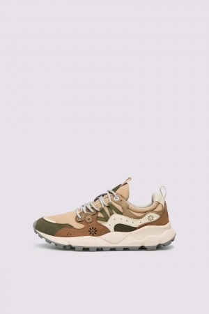 Flower Mountain YAMANO 3 KAISO Sneakers Herren Beige Grün | 831-QDURXZ