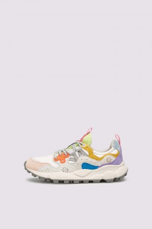 Flower Mountain YAMANO 3 Sneakers Damen Weiß Rosa | 347-RLCDIP