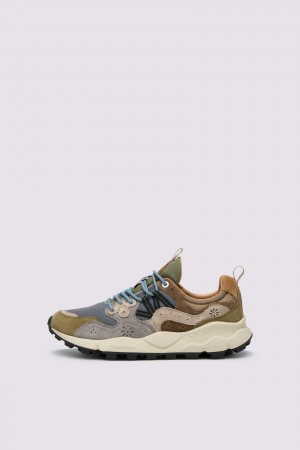 Flower Mountain YAMANO 3 Sneakers Herren Grün Grau | 183-MQWLKU