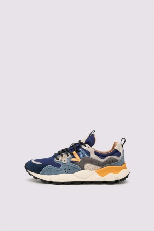 Flower Mountain YAMANO 3 Sneakers Herren Blau Gelb | 028-ALWBGD