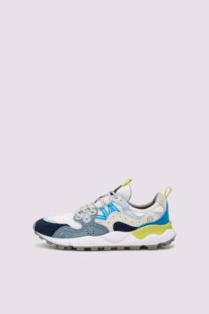 Flower Mountain YAMANO 3 Sneakers Herren Weiß Blau | 159-LKUDRQ
