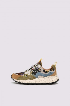 Flower Mountain YAMANO 3 UNI L.E. Sneakers Herren Braun Grün | 237-YVKMJC