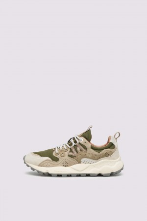 Flower Mountain YAMANO 3 UNI Sneakers Herren Beige Grün | 716-DGKQPI