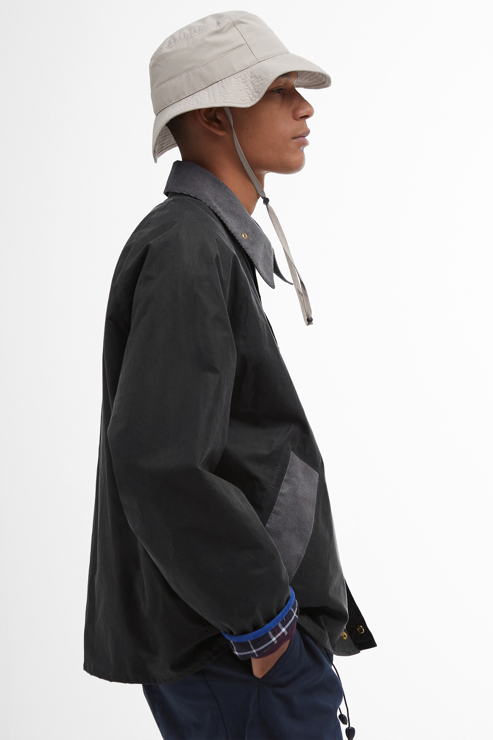 Flower Mountain BARBOUR X FLOWER MOUNTAIN Jacke Damen Dunkelgrau | 309-CRVJIK