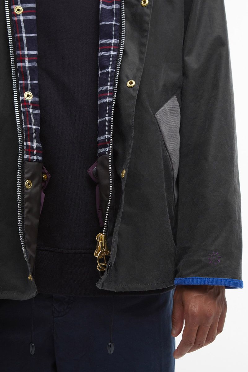 Flower Mountain BARBOUR X FLOWER MOUNTAIN Jacke Herren Dunkelgrau | 634-VGCPFX