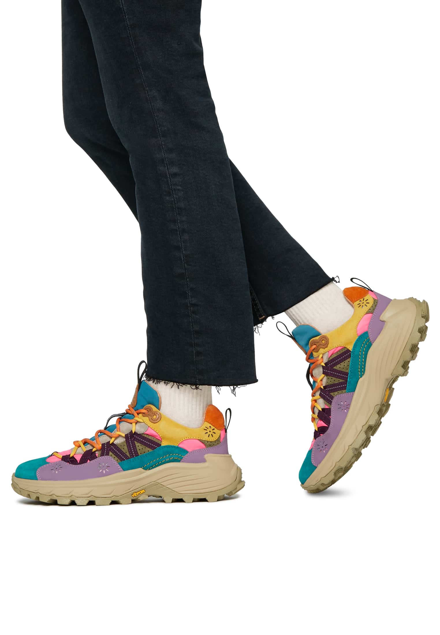 Flower Mountain IWANO Sneakers Damen Beige Grün | 068-AGOPUN