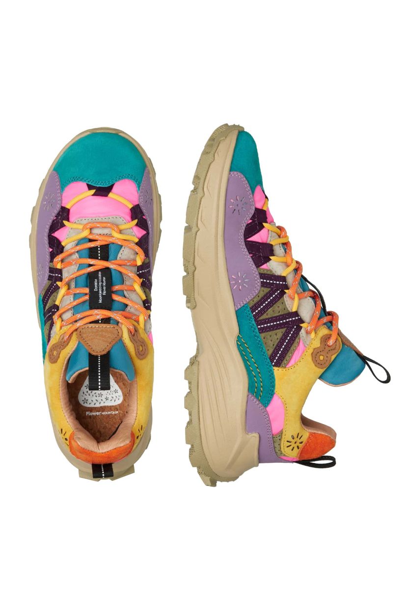 Flower Mountain IWANO Sneakers Damen Beige Grün | 068-AGOPUN