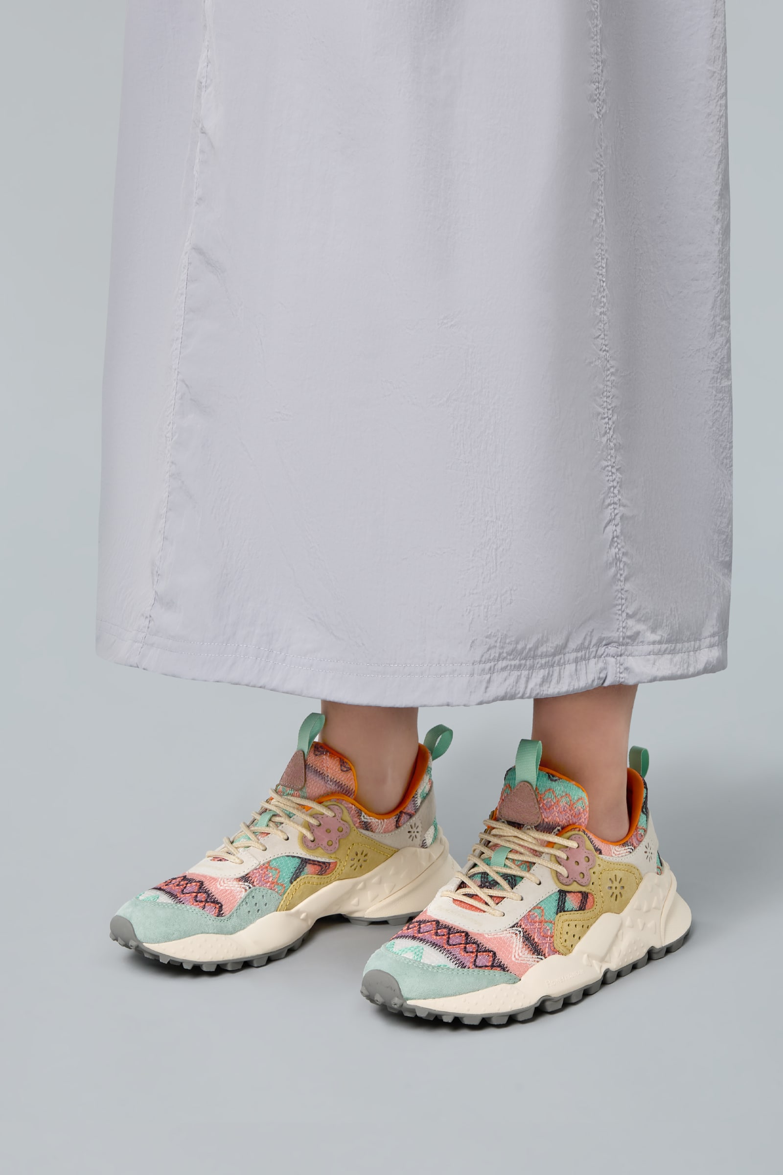 Flower Mountain KOTETSU Sneakers Damen Rosa Grün | 657-UNYTRM