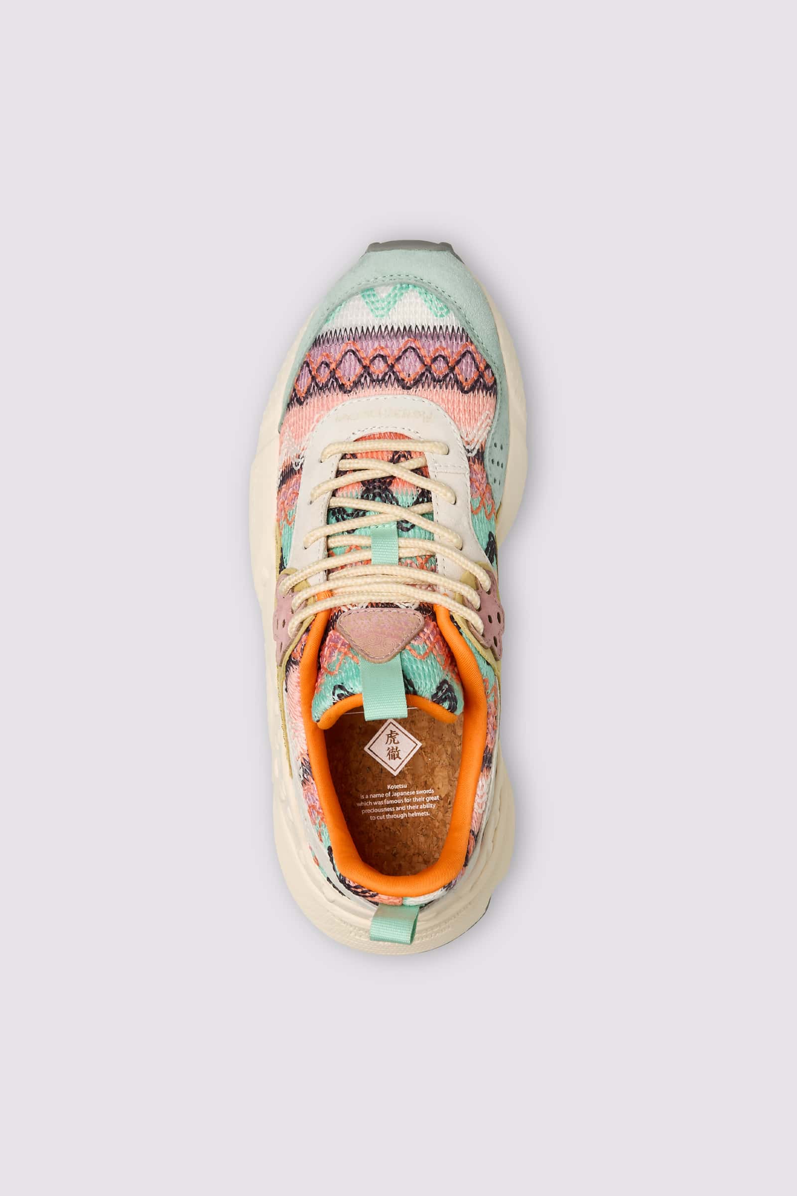 Flower Mountain KOTETSU Sneakers Damen Rosa Grün | 657-UNYTRM