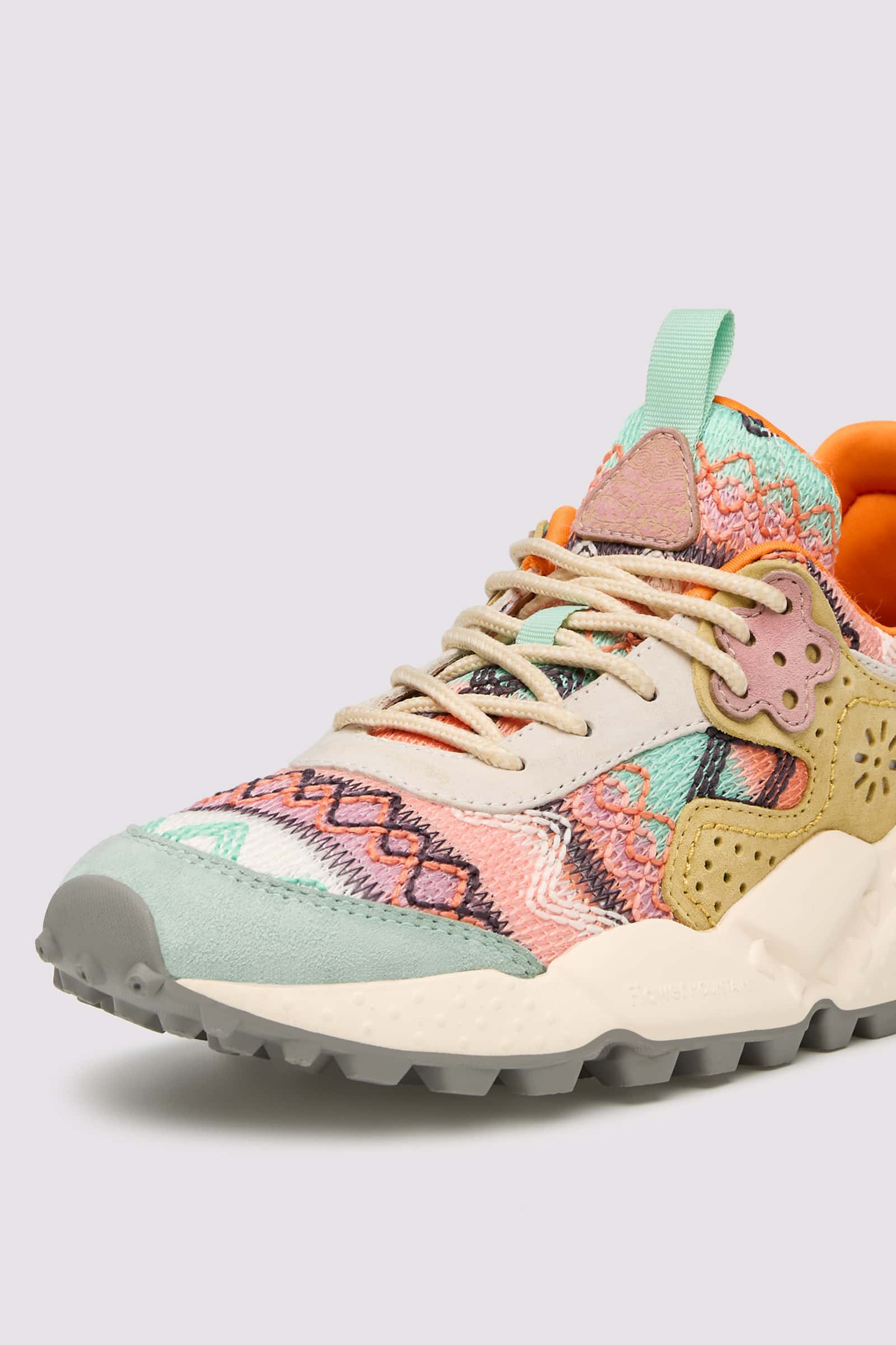 Flower Mountain KOTETSU Sneakers Damen Rosa Grün | 657-UNYTRM