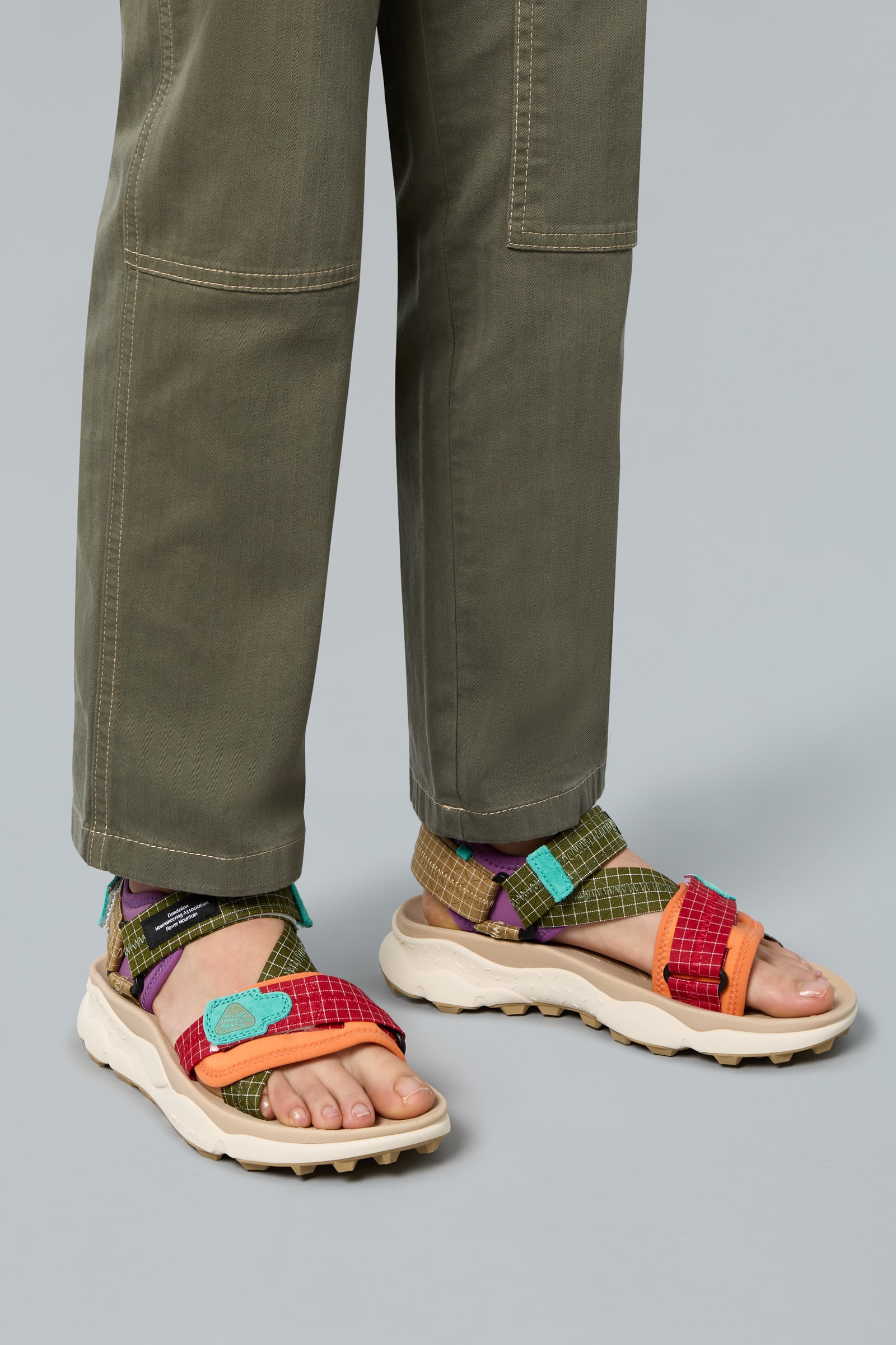 Flower Mountain NAZCA 2 UNI Sandle Herren Rot Grün | 483-FJSYPQ