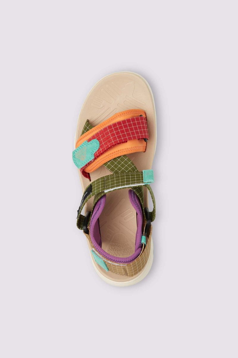 Flower Mountain NAZCA 2 UNI Sandle Herren Rot Grün | 483-FJSYPQ