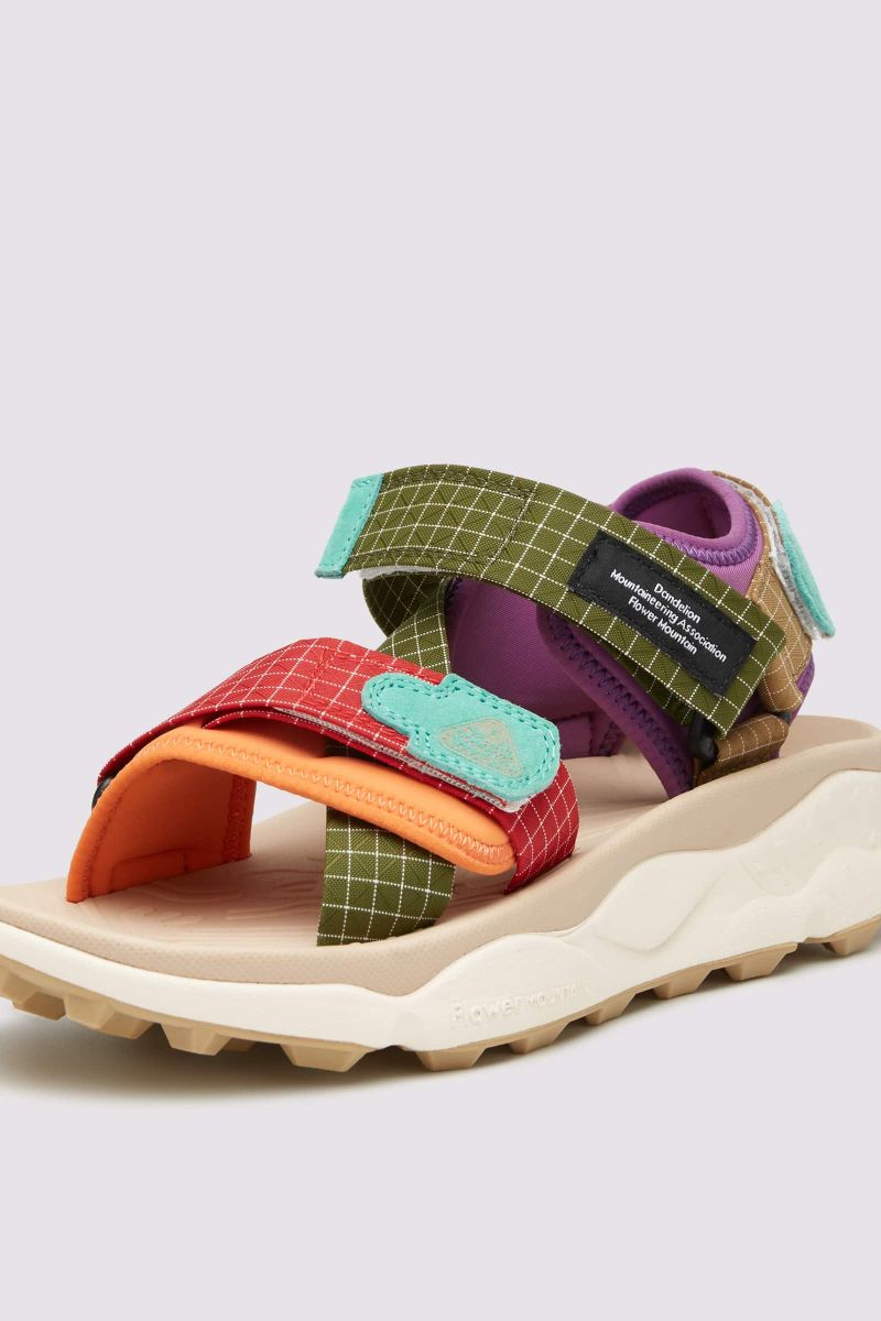 Flower Mountain NAZCA 2 UNI Sandle Herren Rot Grün | 483-FJSYPQ