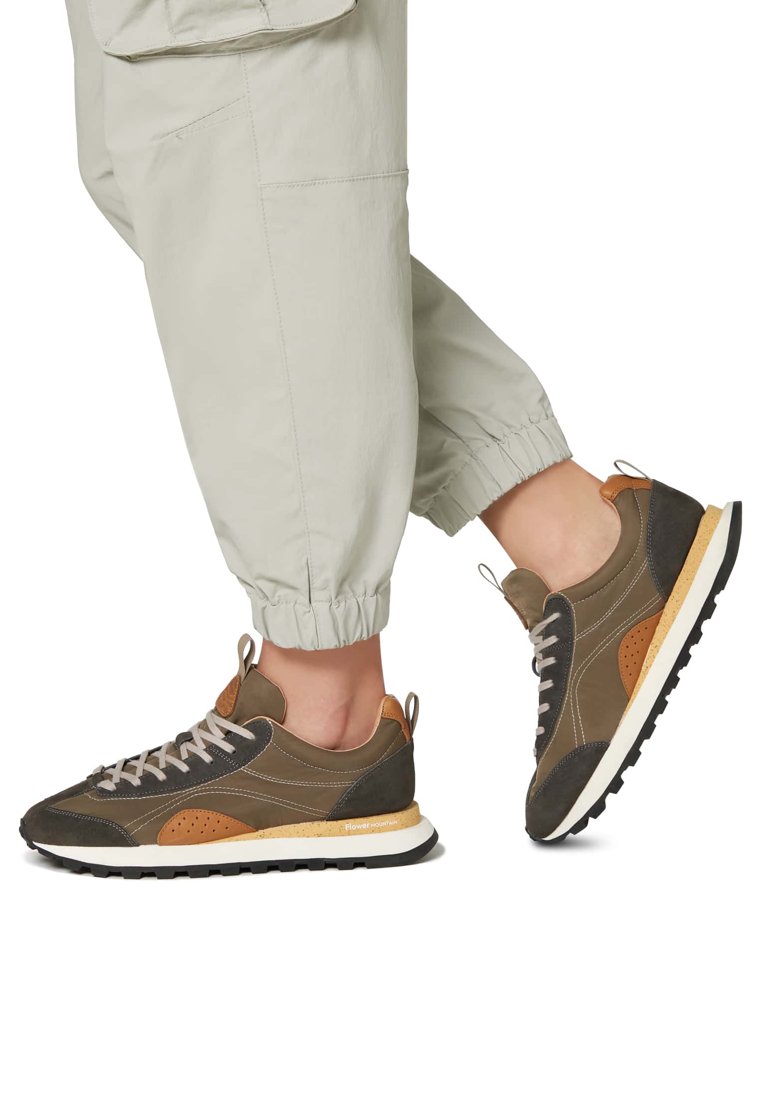 Flower Mountain NEW ASUKA Sneakers Herren Braun | 385-QRKLHS