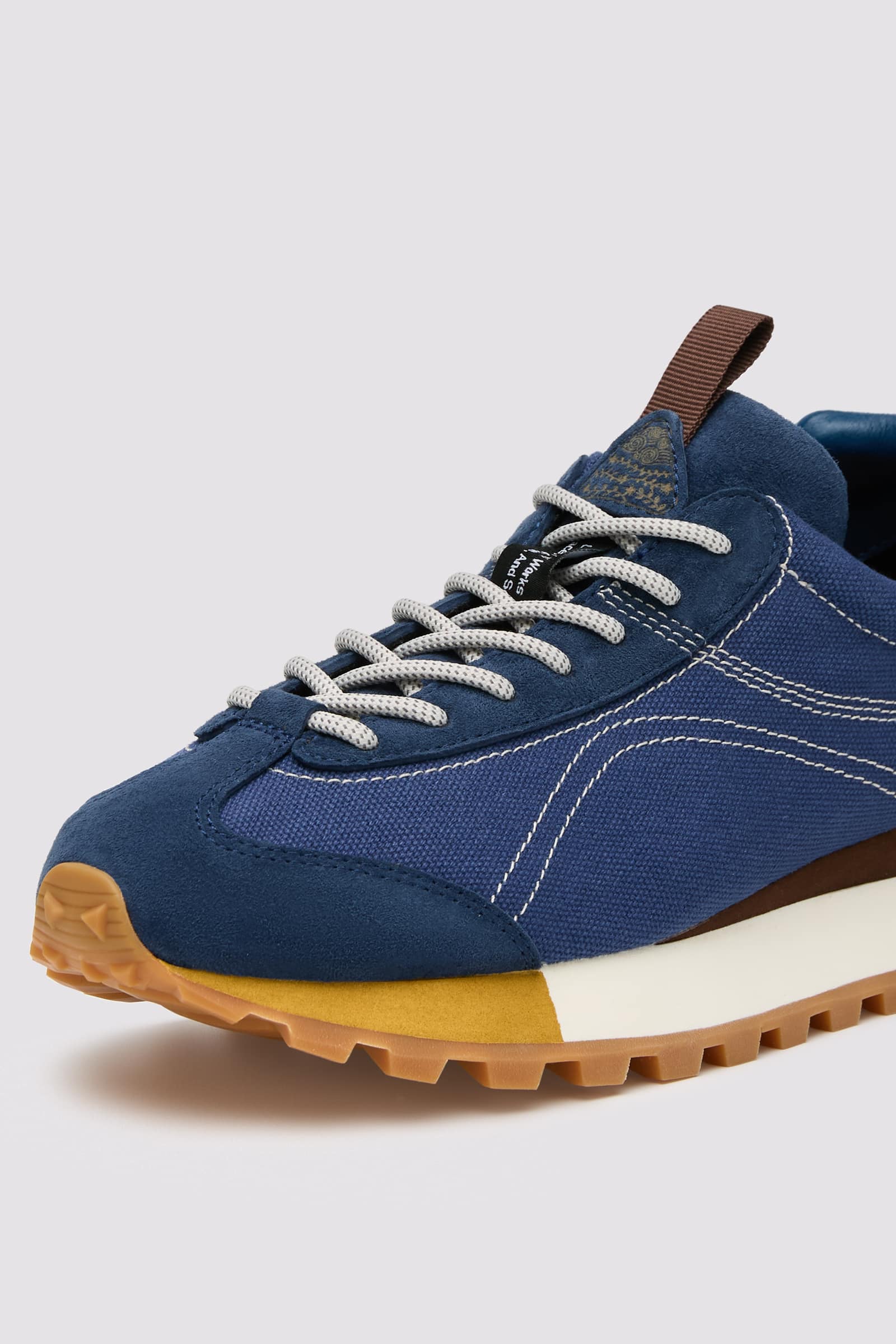 Flower Mountain NEW ASUKA UNI U.W. Sneakers Herren Blau Braun | 598-ZTVHKW