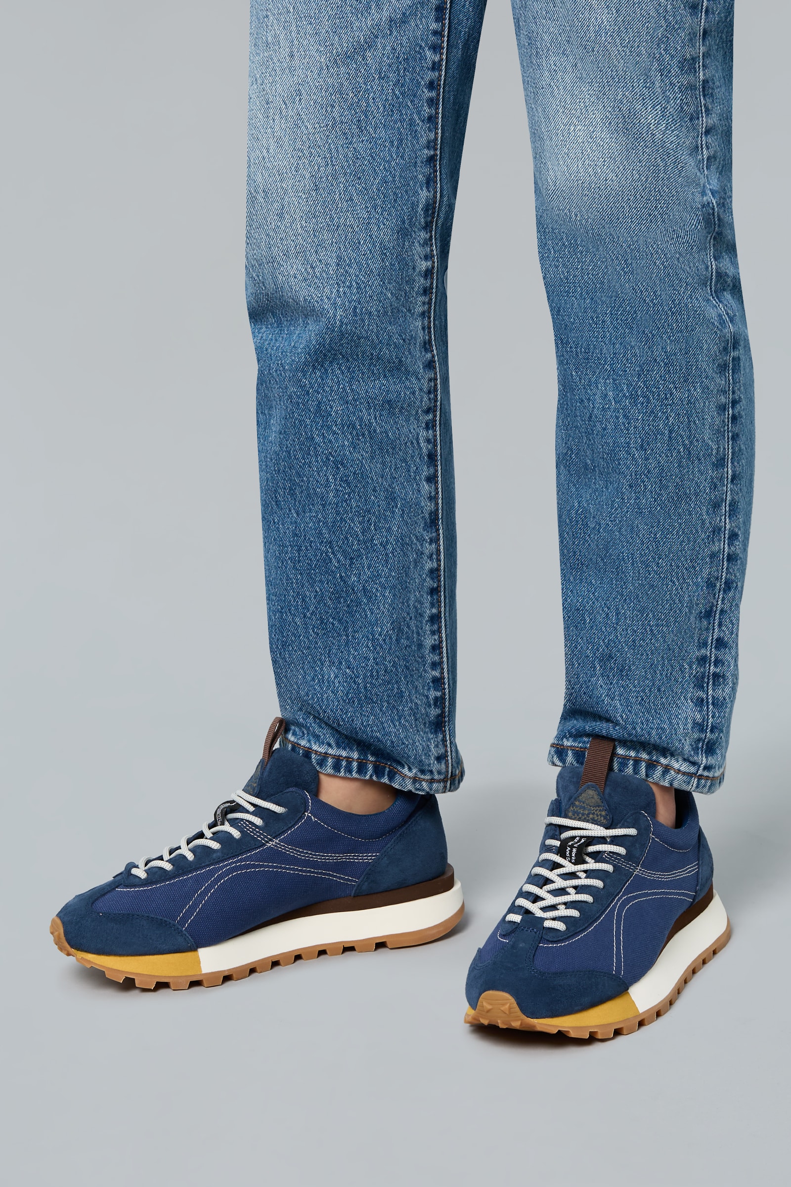 Flower Mountain NEW ASUKA UNI U.W. Sneakers Damen Blau Braun | 490-CEOMPZ