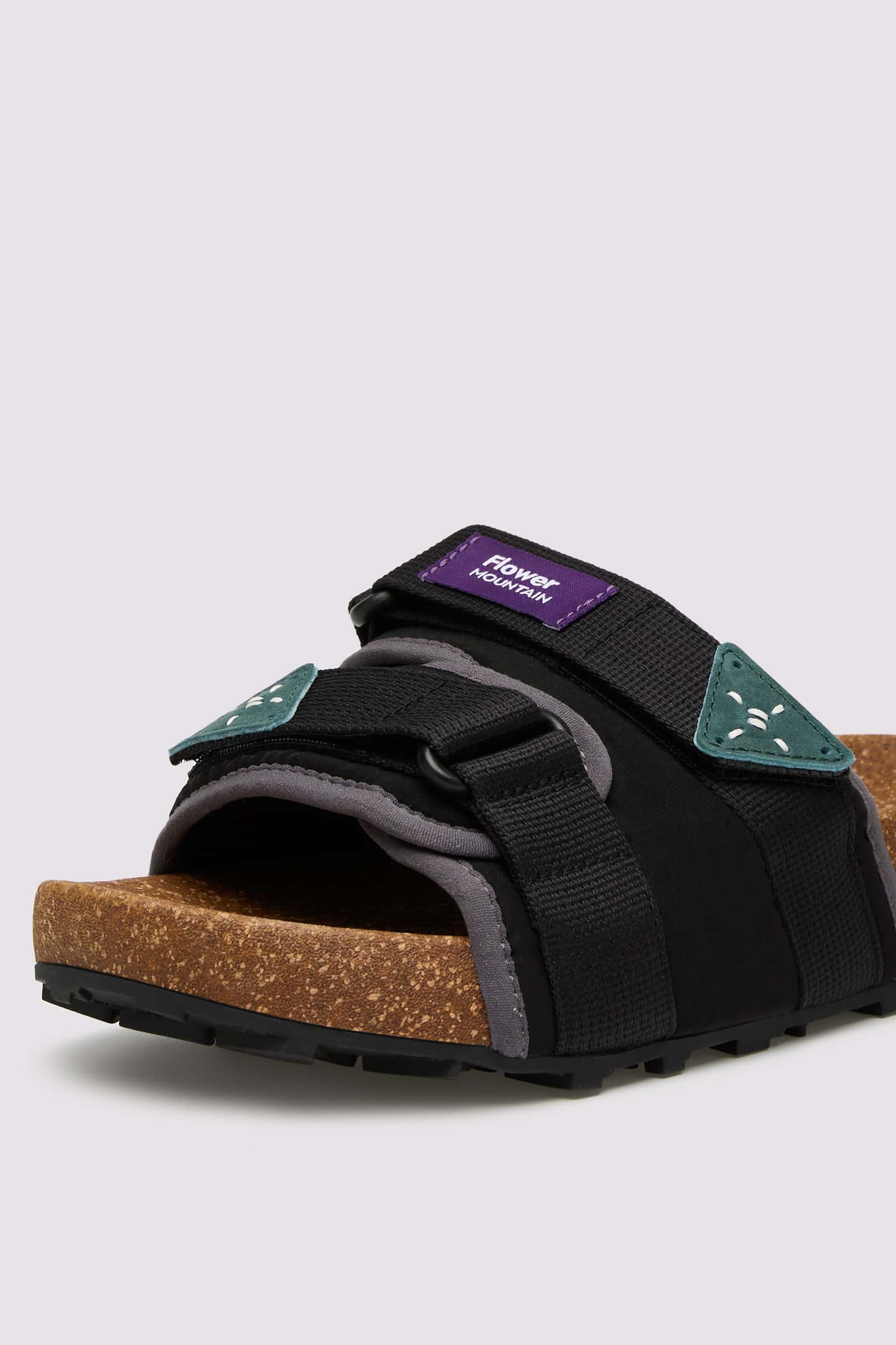 Flower Mountain NIWA SLIPPER UNI Hausschuhe Damen Schwarz Grau | 950-TVEYDS