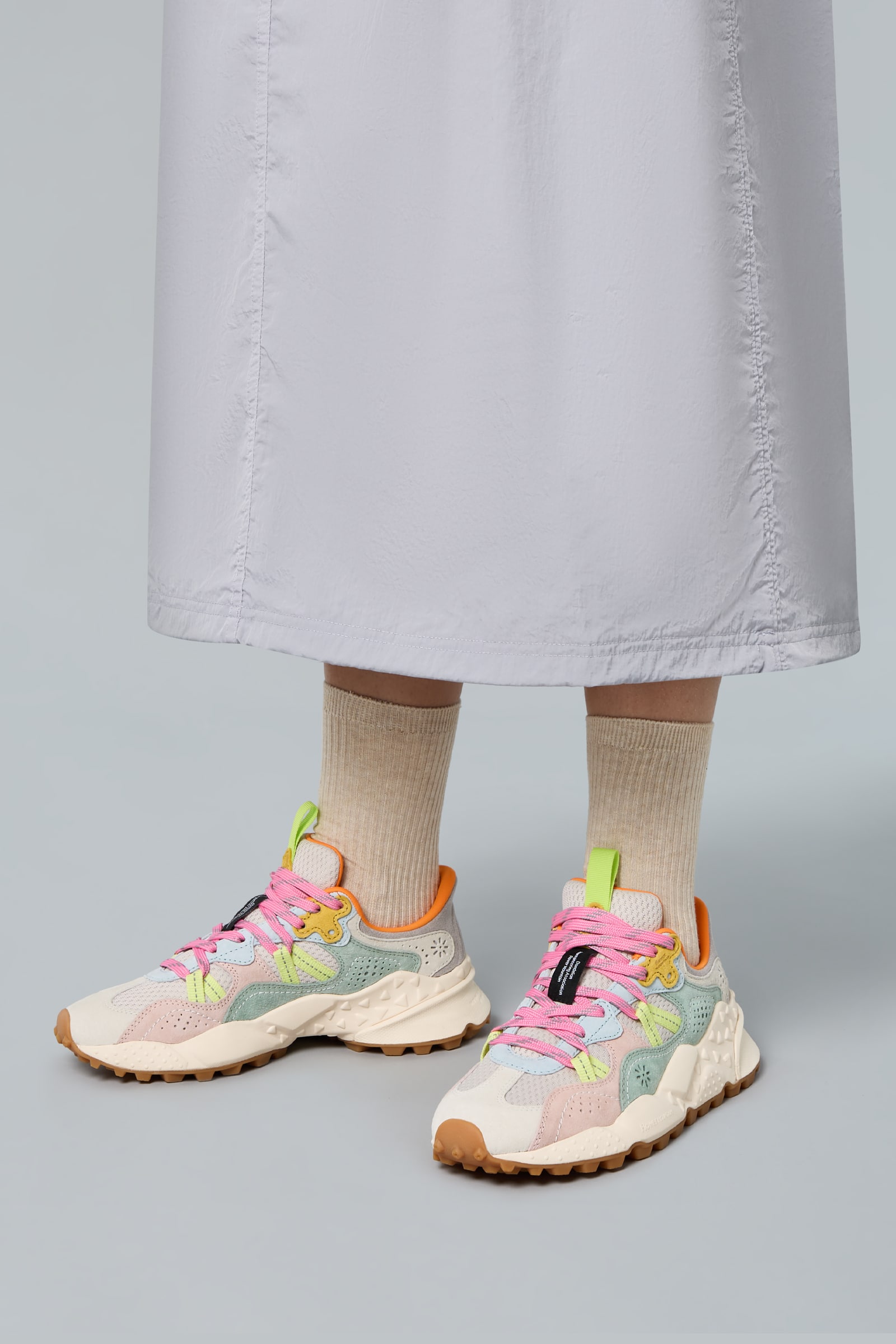 Flower Mountain TIGER HILL Sneakers Damen Rosa Hellblau | 426-LGFOET