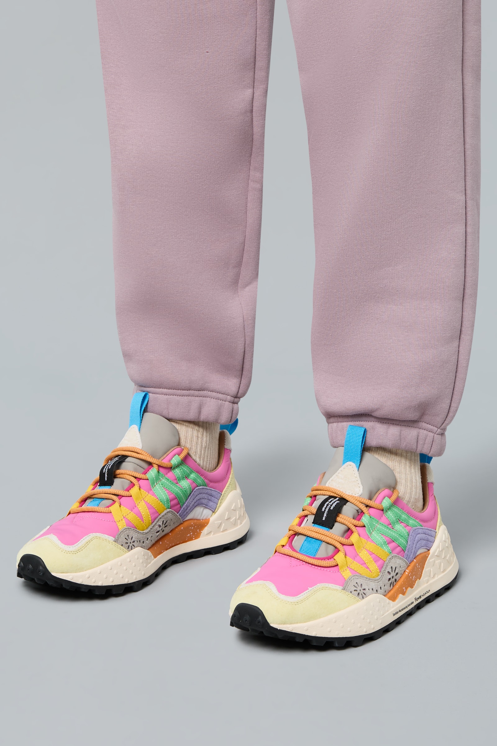 Flower Mountain WASHI Sneakers Damen Fuchsie | 741-WPQIKU