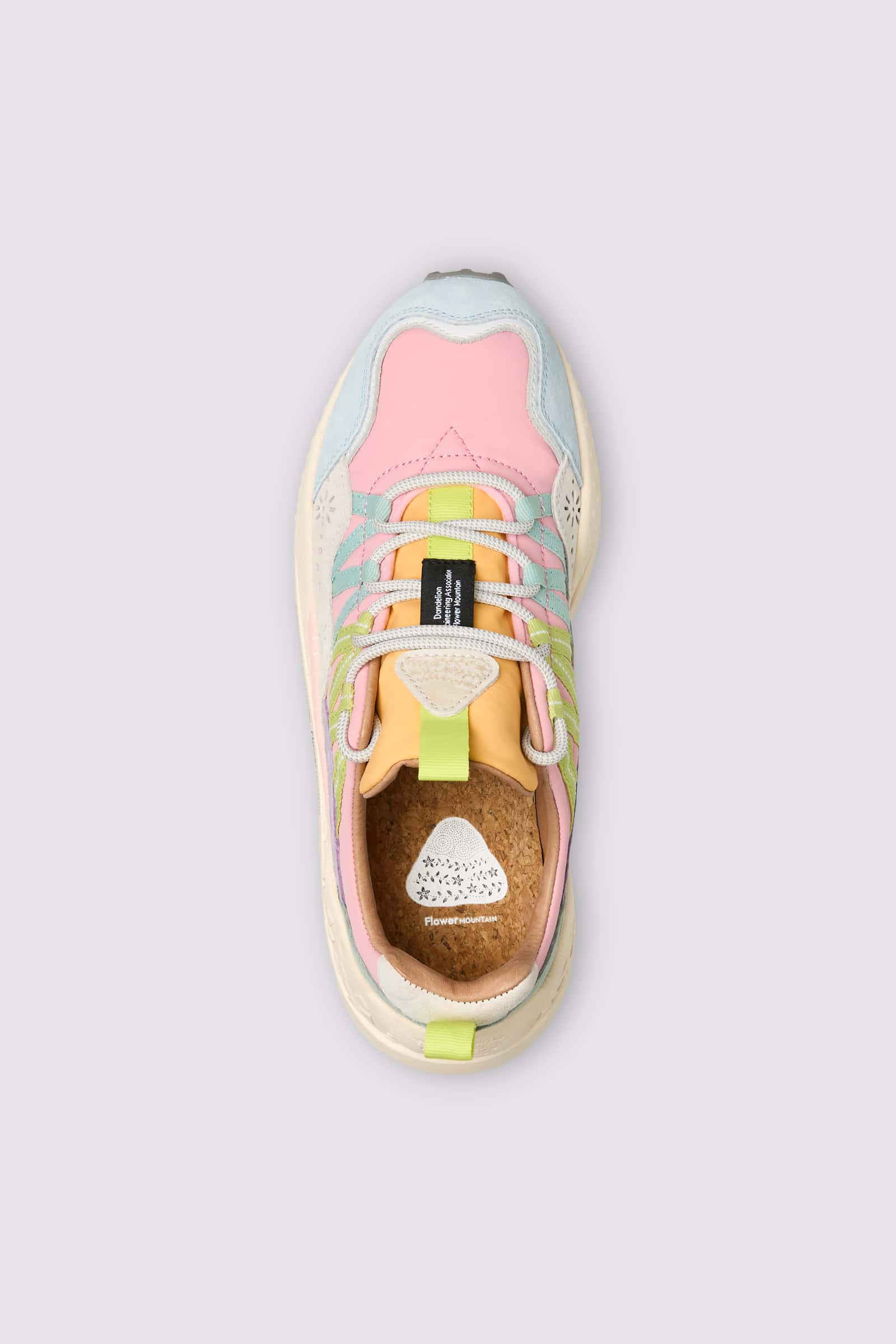 Flower Mountain WASHI Sneakers Damen Rosa Hellblau | 306-WKBOQX
