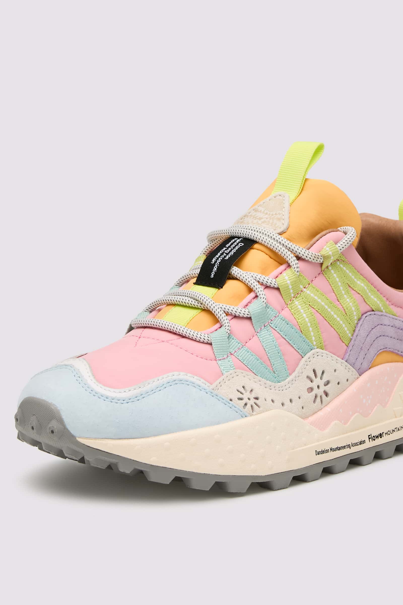 Flower Mountain WASHI Sneakers Damen Rosa Hellblau | 306-WKBOQX