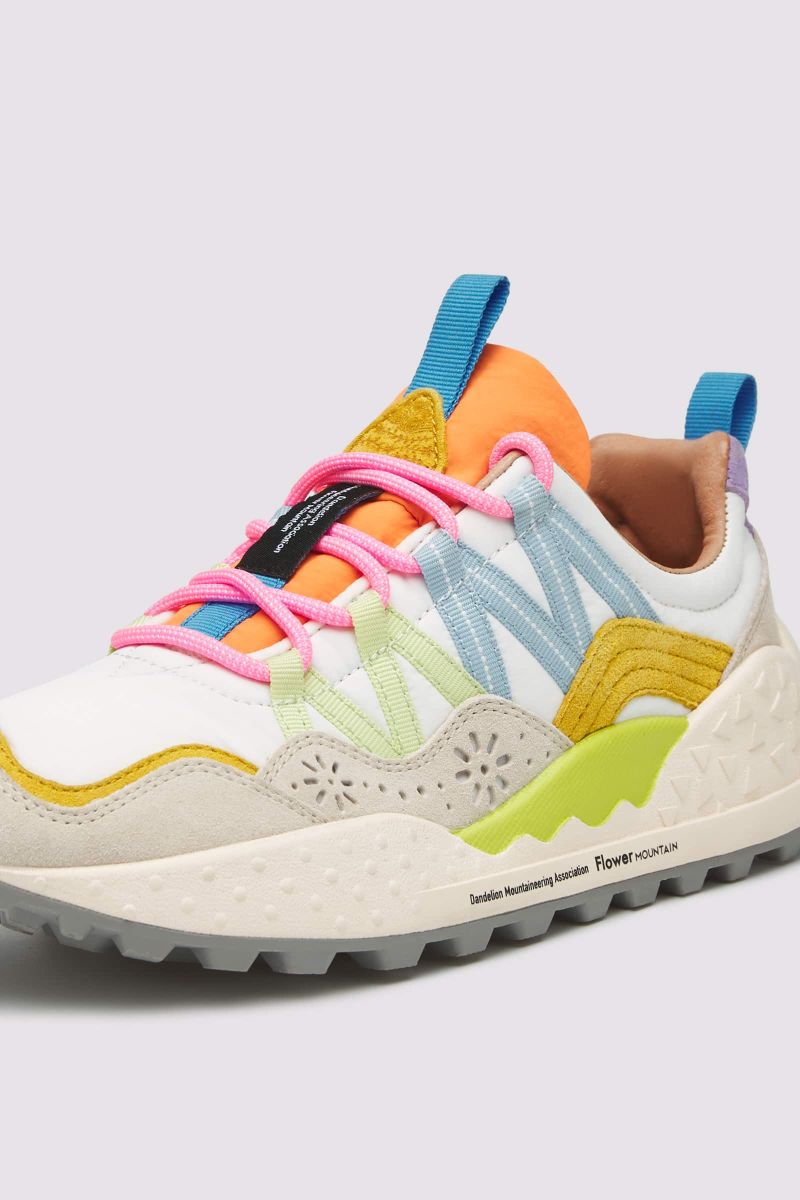 Flower Mountain WASHI Sneakers Damen Weiß | 674-ITZEVB