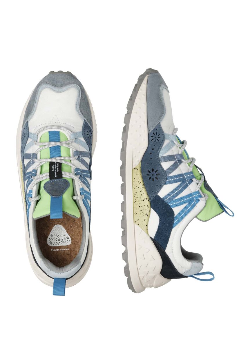 Flower Mountain WASHI Sneakers Herren Hellblau Weiß | 205-ZIMORW