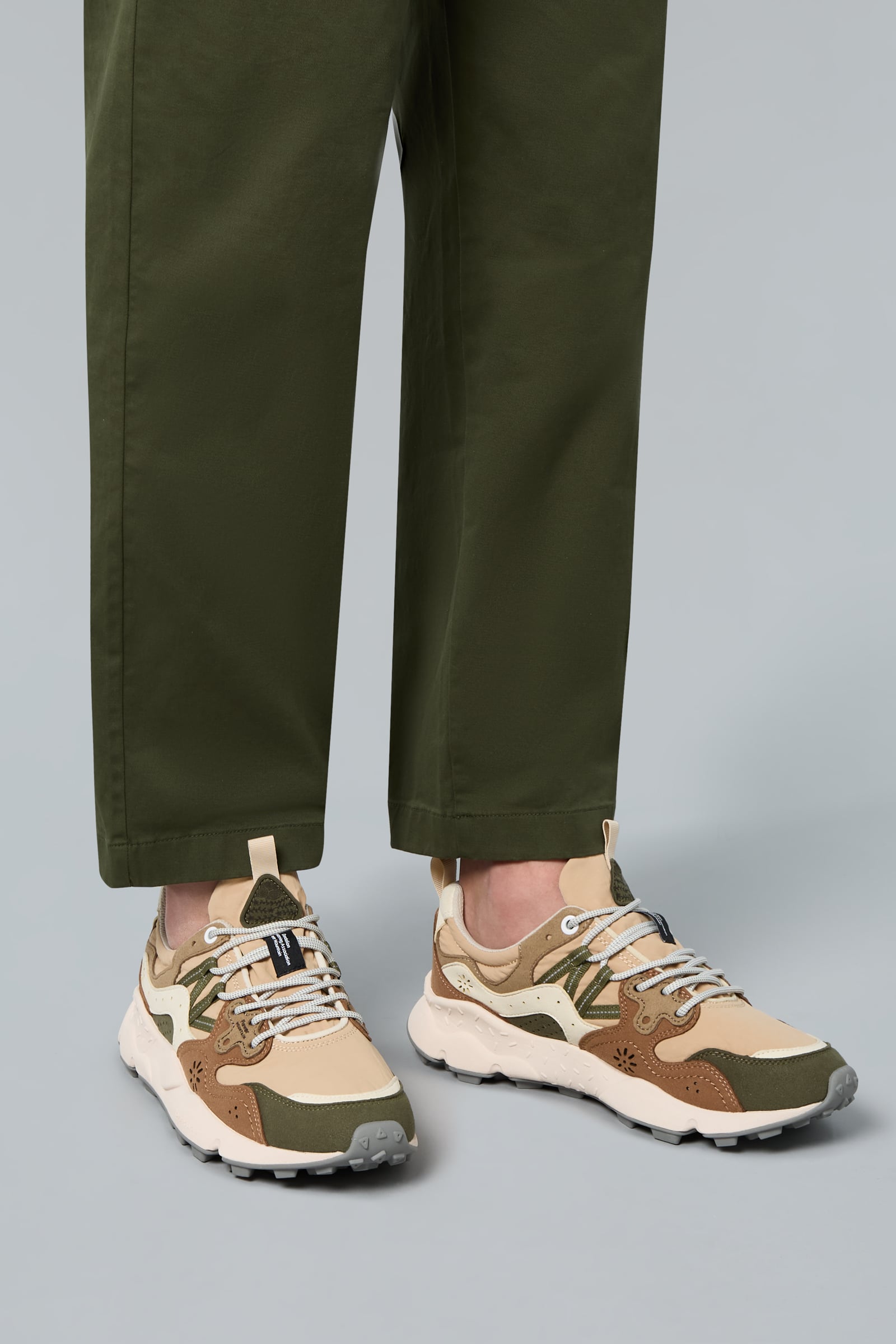 Flower Mountain YAMANO 3 KAISO Sneakers Herren Beige Grün | 831-QDURXZ