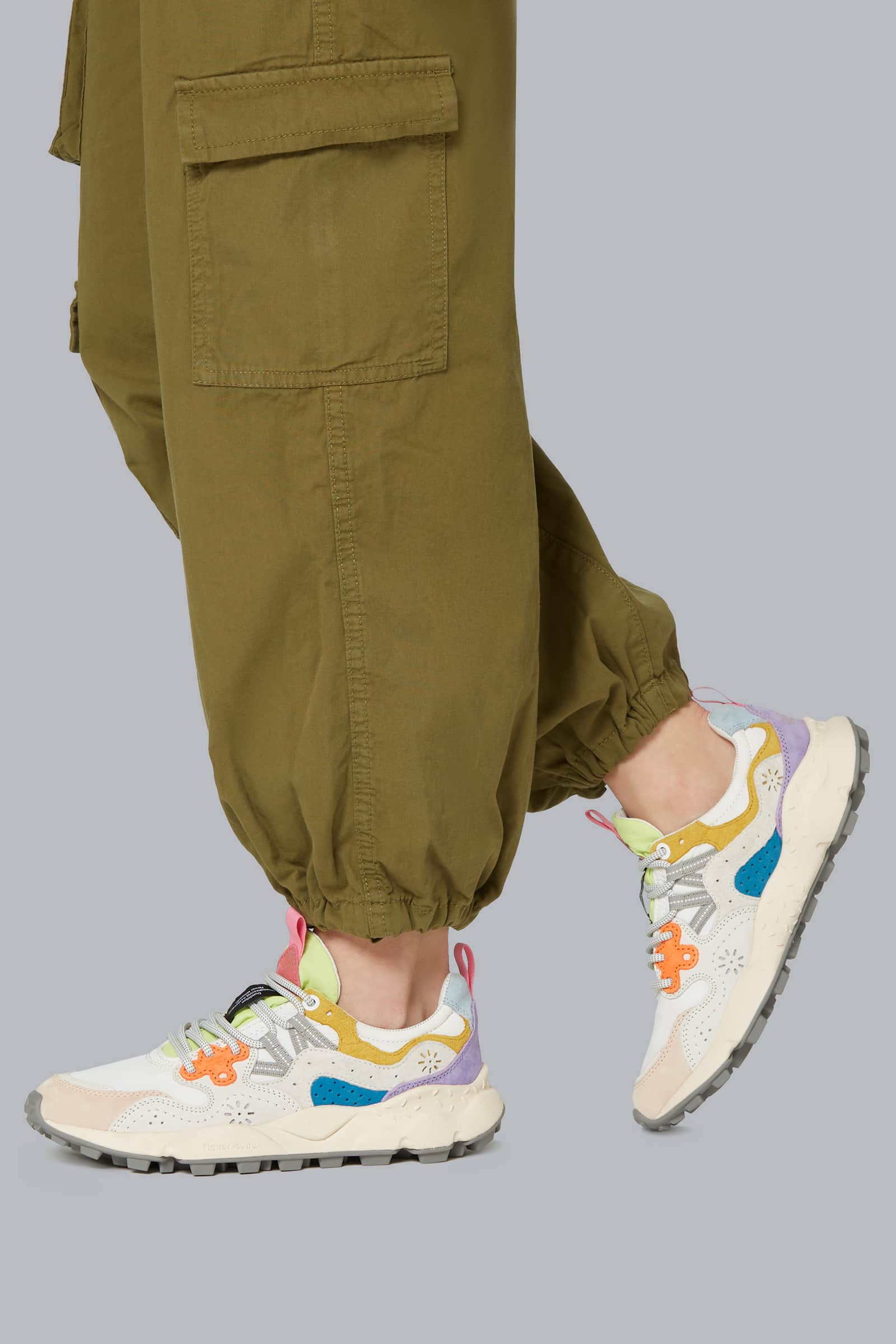 Flower Mountain YAMANO 3 Sneakers Damen Weiß Rosa | 347-RLCDIP