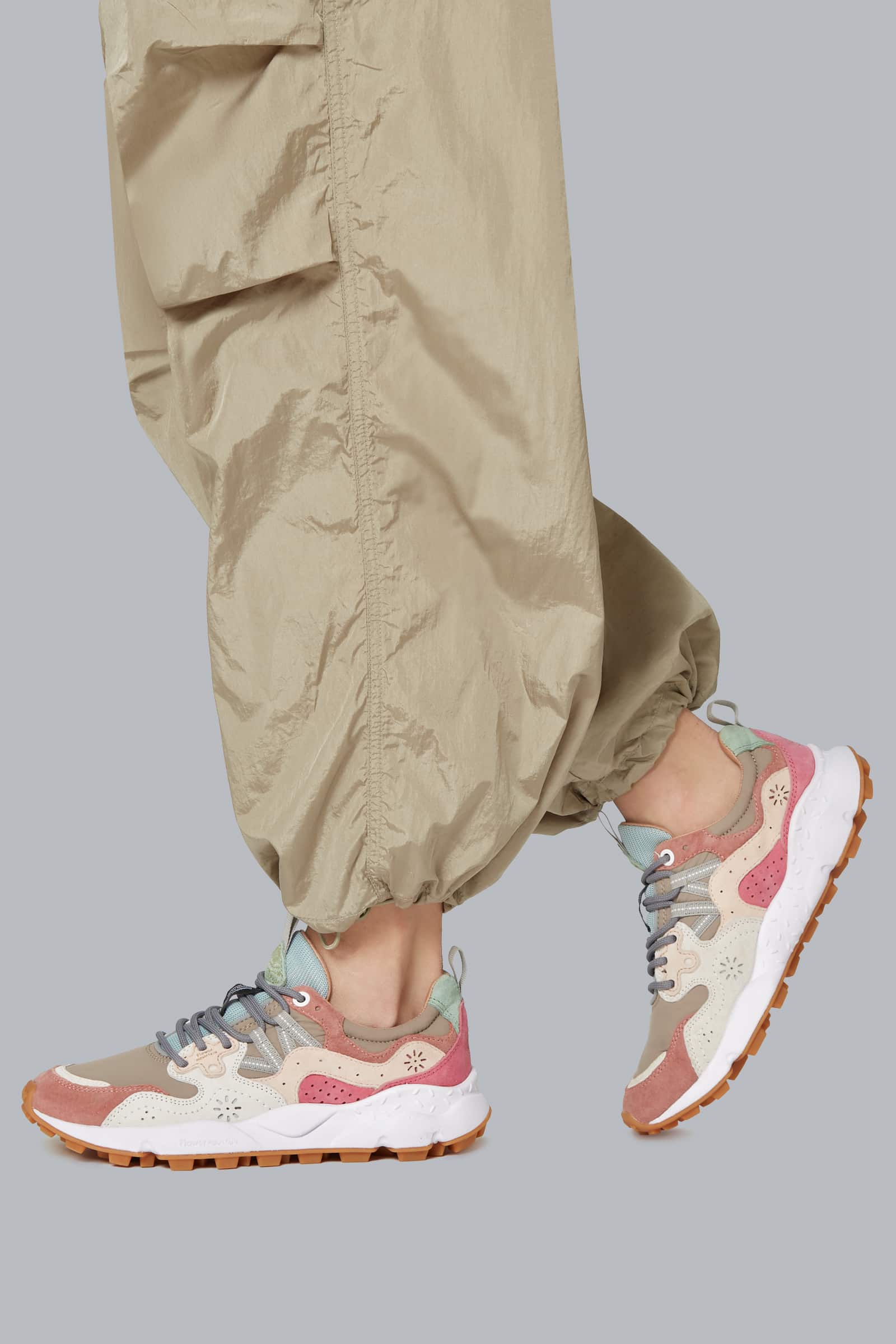 Flower Mountain YAMANO 3 Sneakers Damen Grau Rosa | 946-LGMUSZ