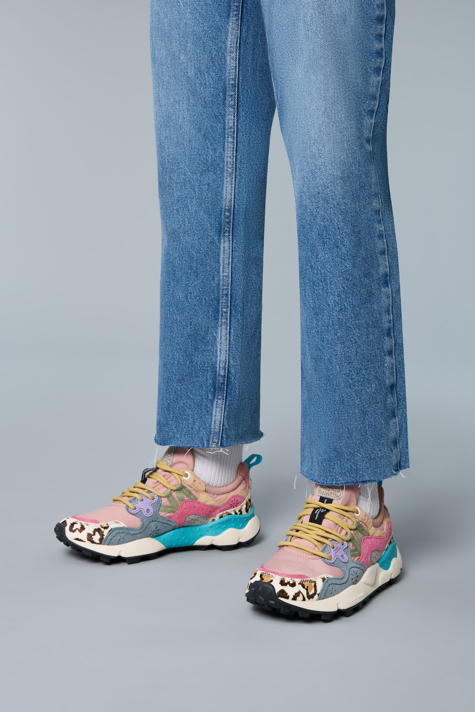 Flower Mountain YAMANO 3 Sneakers Damen Rosa Grau | 197-OGAYVZ