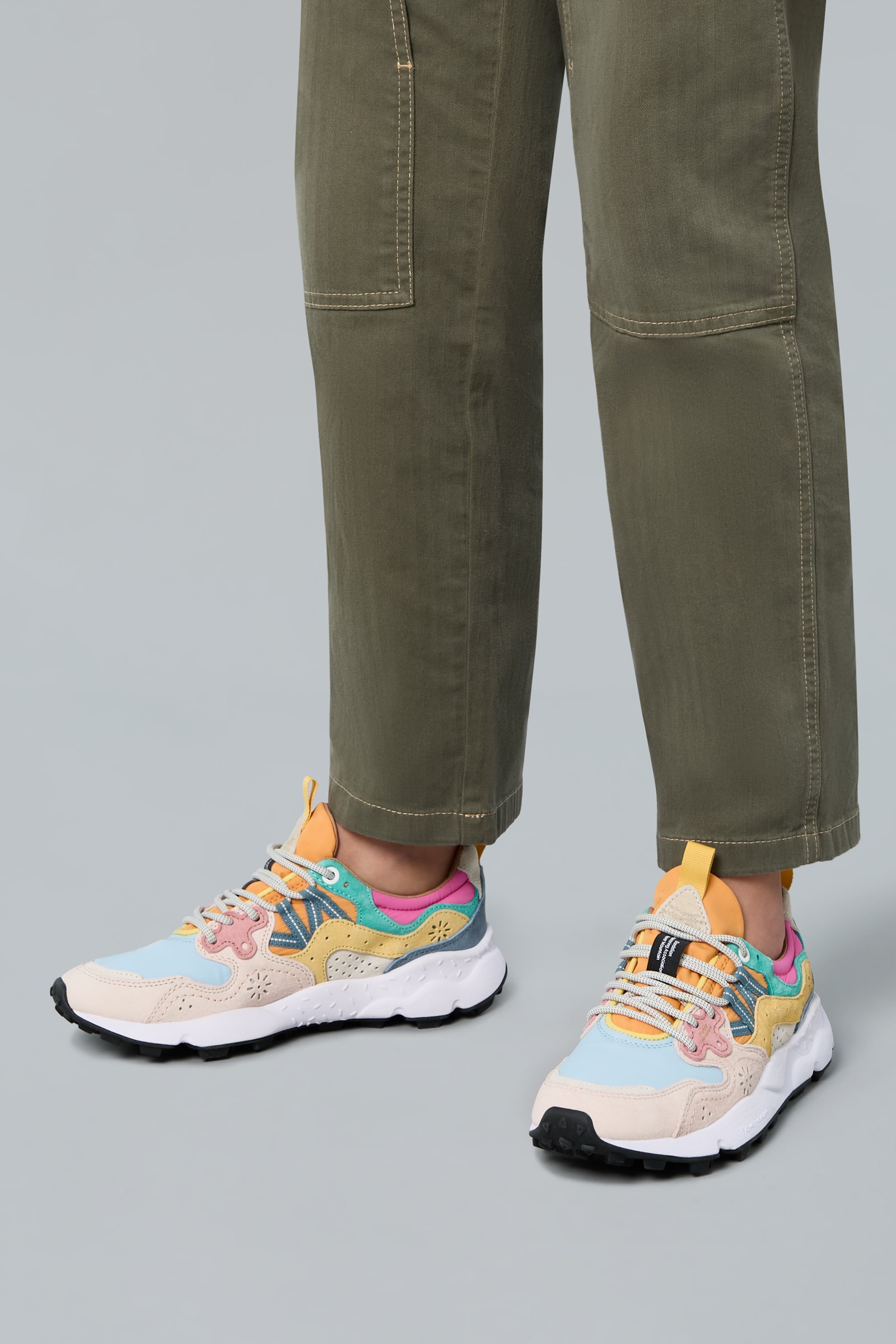 Flower Mountain YAMANO 3 Sneakers Damen Rosa Hellblau | 367-NJUVYQ