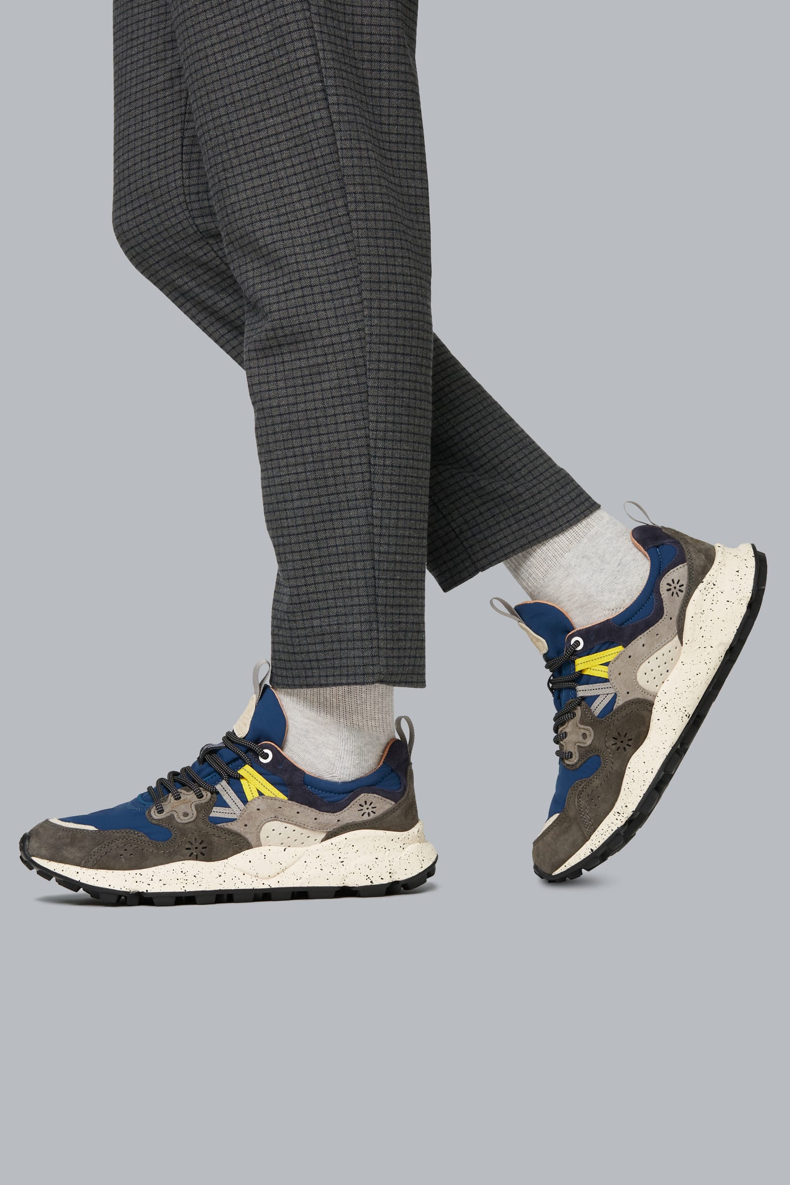 Flower Mountain YAMANO 3 Sneakers Herren Grau Blau | 083-YDFUZV