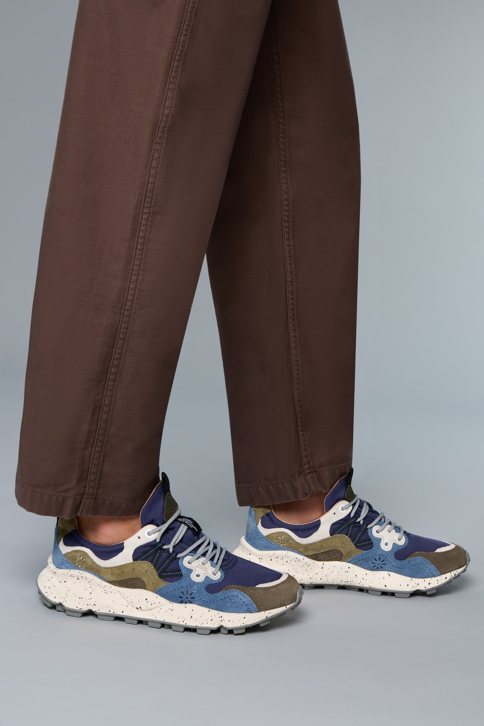 Flower Mountain YAMANO 3 Sneakers Herren Navy Braun | 031-ASEVNX