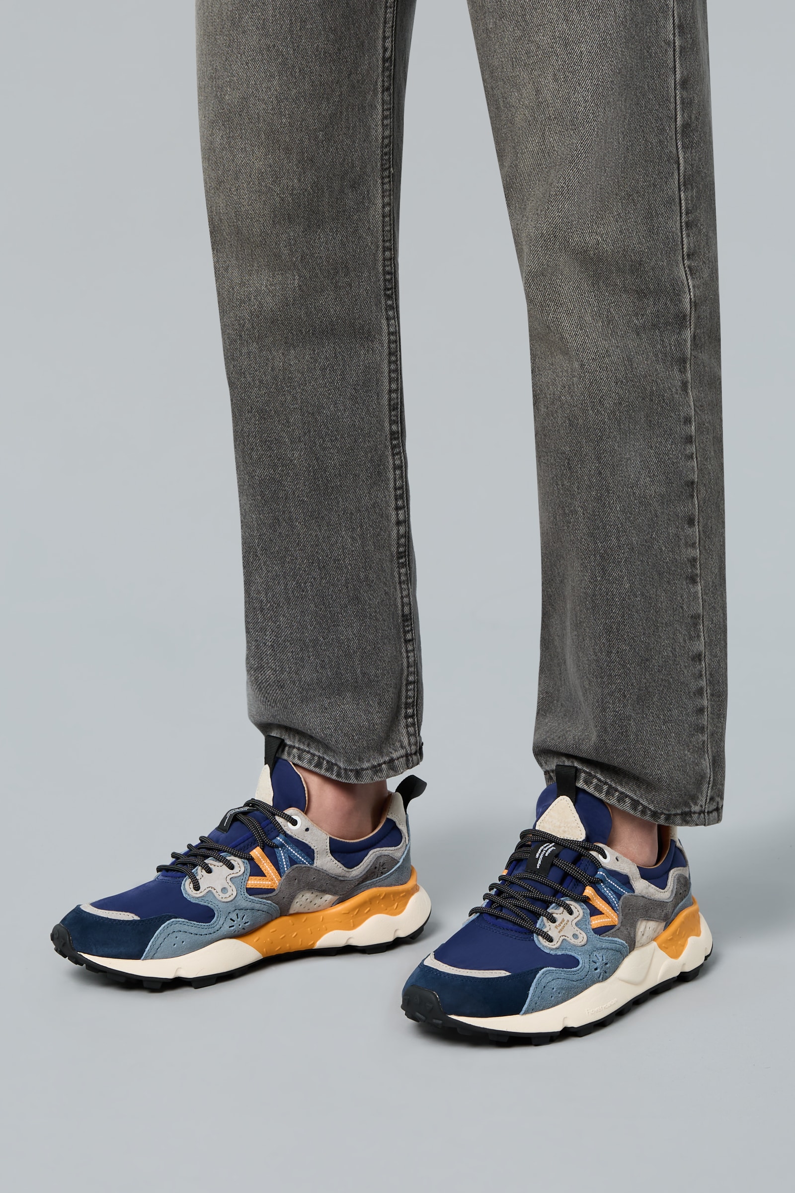 Flower Mountain YAMANO 3 Sneakers Herren Blau Gelb | 028-ALWBGD