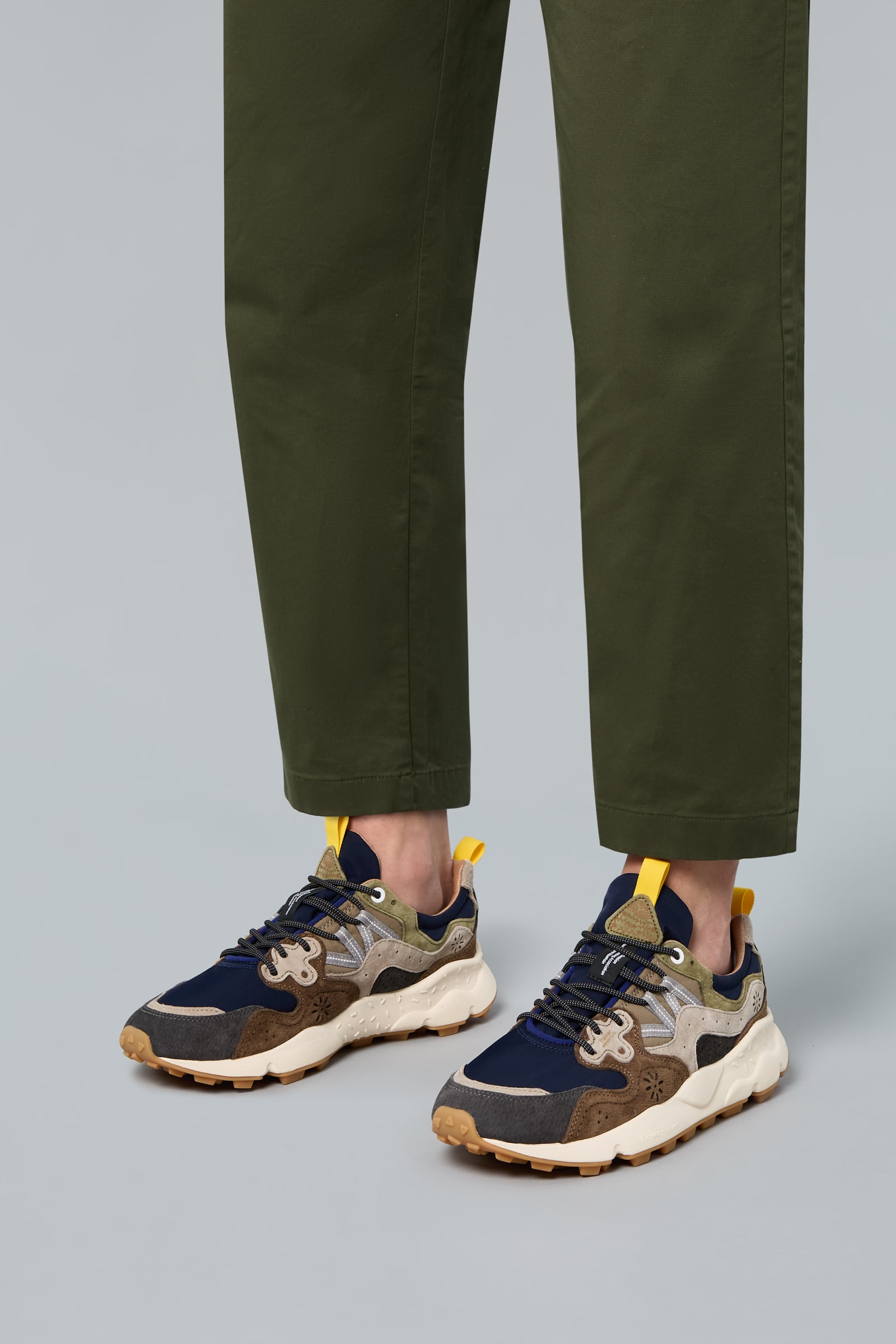 Flower Mountain YAMANO 3 Sneakers Herren Grau Braun | 648-VDFJQA