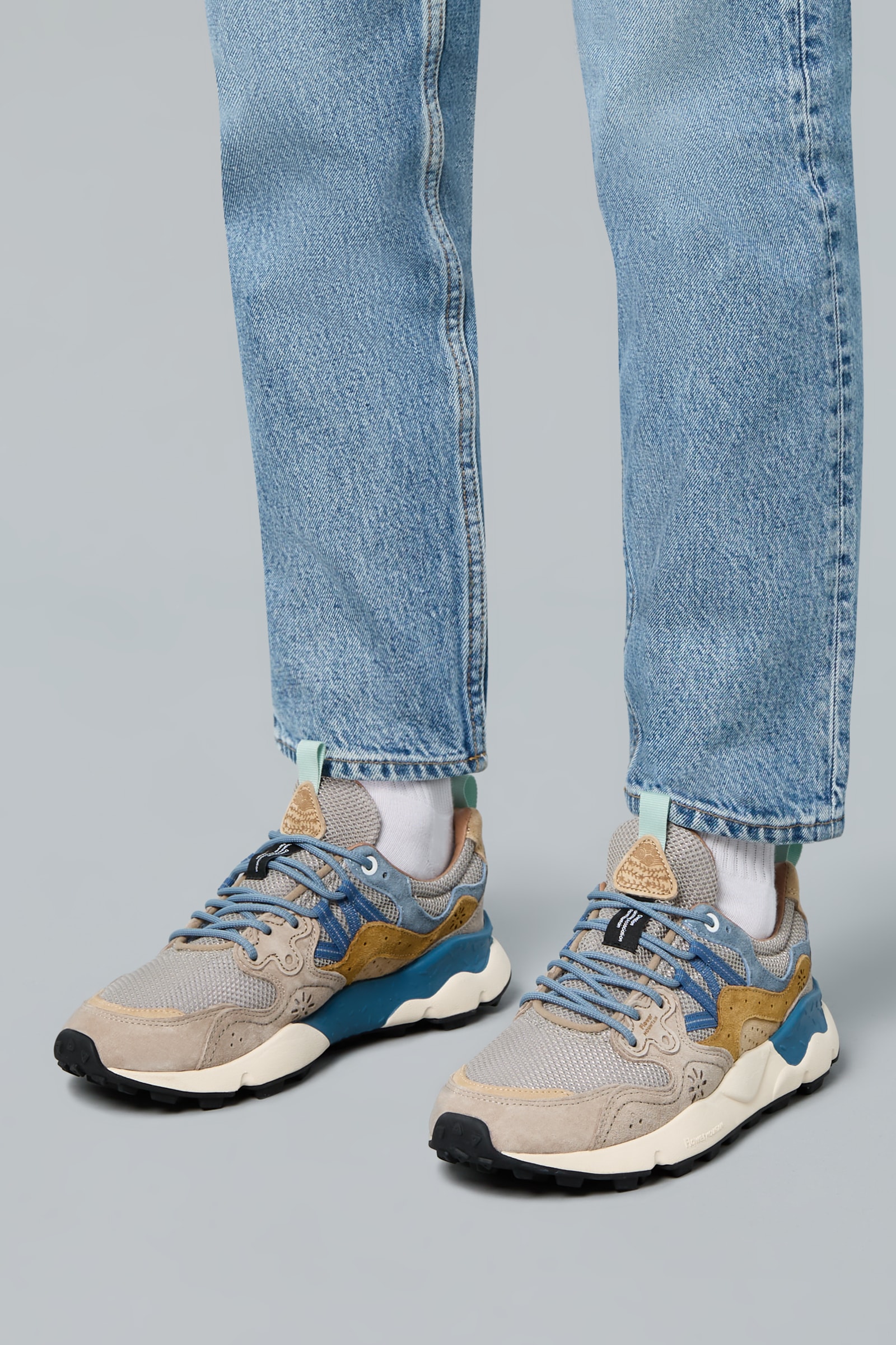 Flower Mountain YAMANO 3 Sneakers Herren Grau Beige | 408-PDCATQ