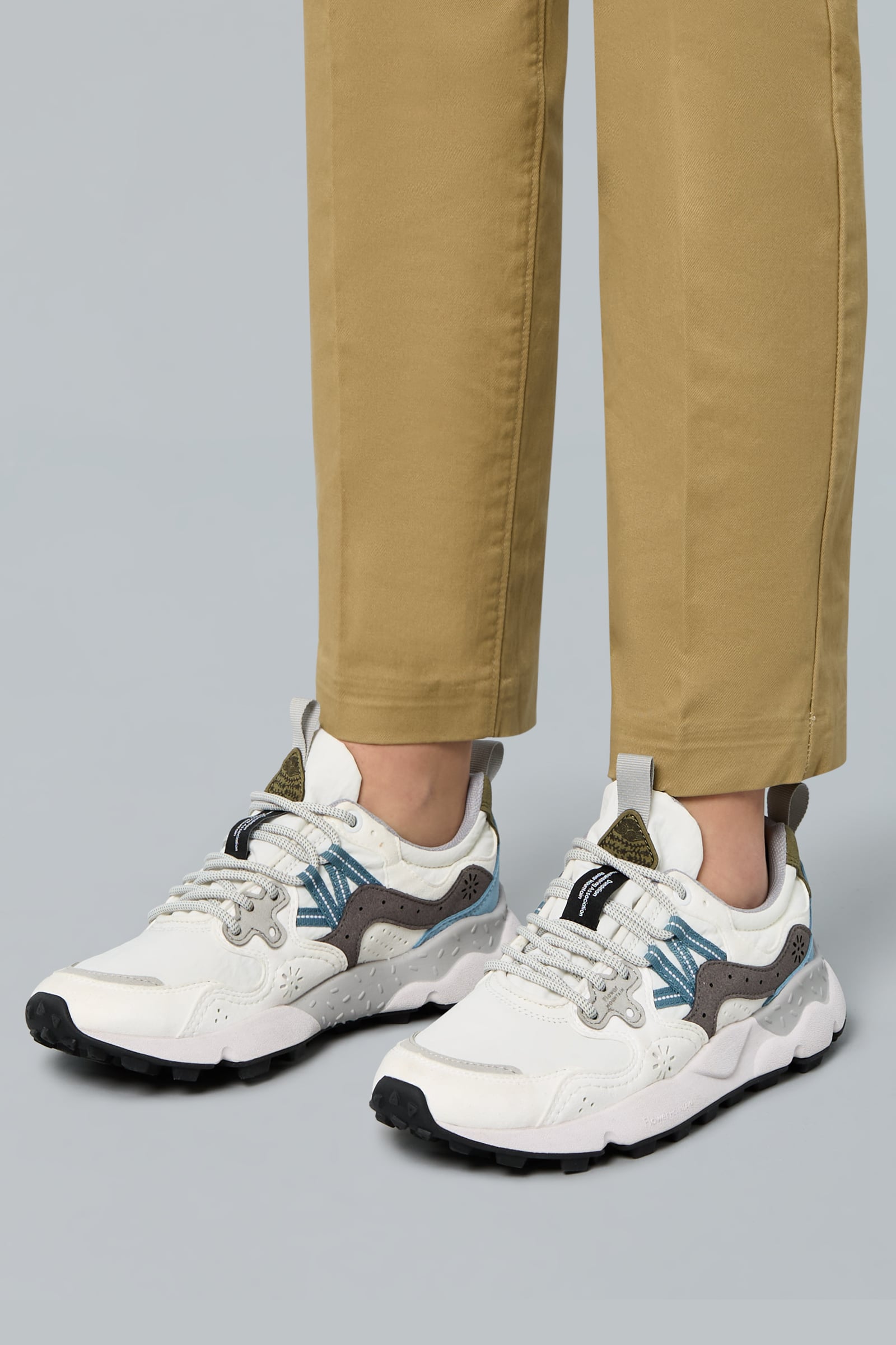 Flower Mountain YAMANO 3 UNI KAISO Sneakers Herren Weiß Grau | 824-IKHLRY