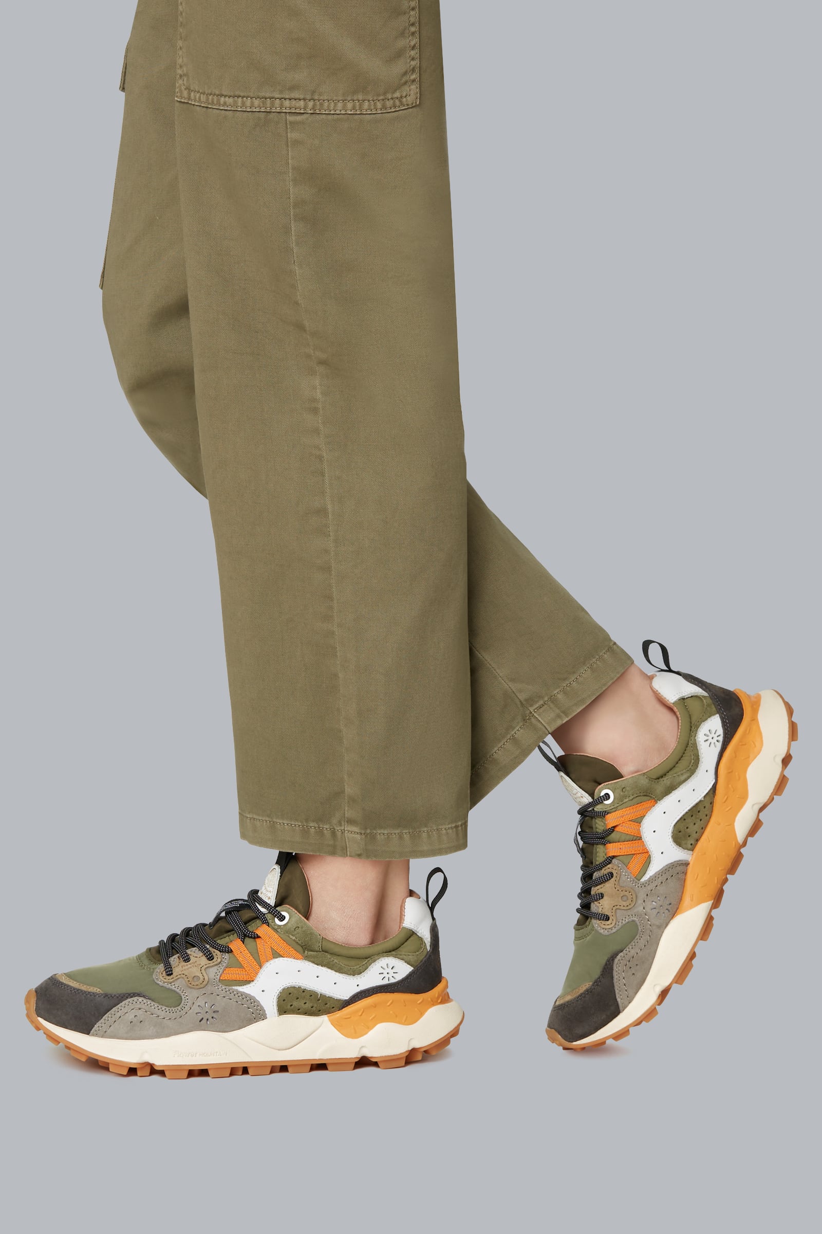 Flower Mountain YAMANO 3 UNI Sneakers Damen Khaki | 482-KGCOZY