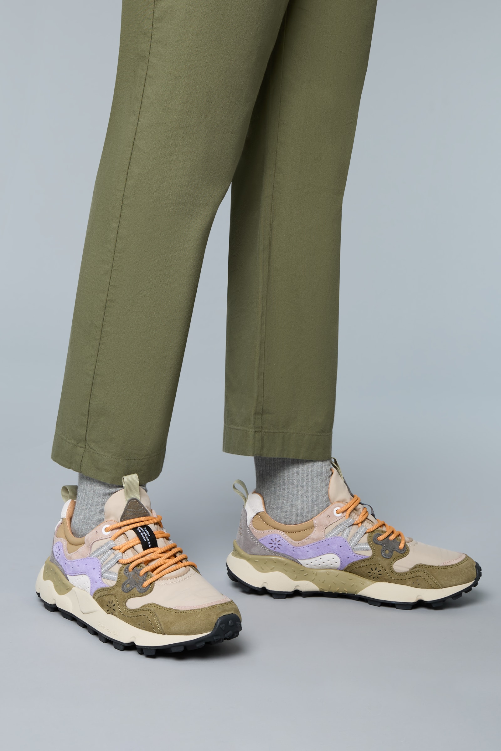 Flower Mountain YAMANO 3 UNI Sneakers Damen Grau Grün | 210-MRZYGQ