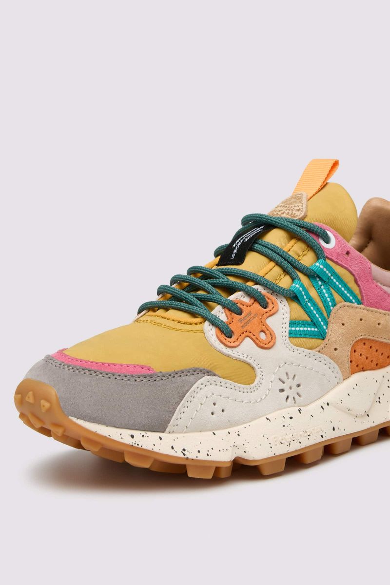 Flower Mountain YAMANO 3 UNI Sneakers Damen Gelb Rosa | 082-KNRYEA