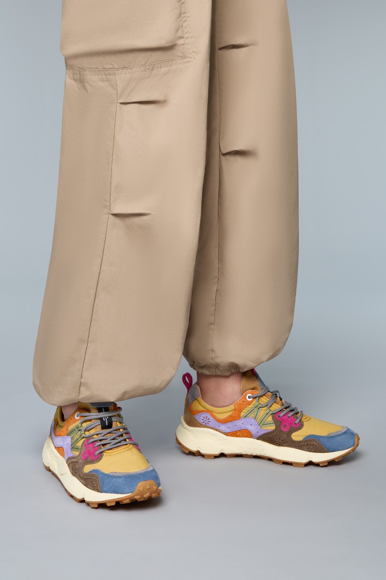 Flower Mountain YAMANO 3 UNI Sneakers Damen Blau Gelb | 529-WOPIJM