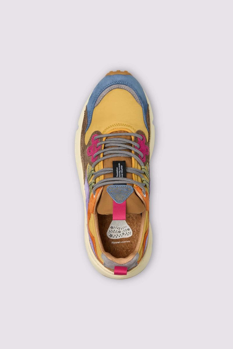 Flower Mountain YAMANO 3 UNI Sneakers Damen Blau Gelb | 529-WOPIJM