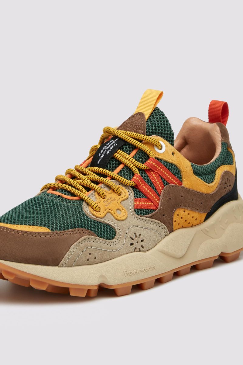 Flower Mountain YAMANO 3 UNI Sneakers Herren Grau Grün | 529-SVHKZC