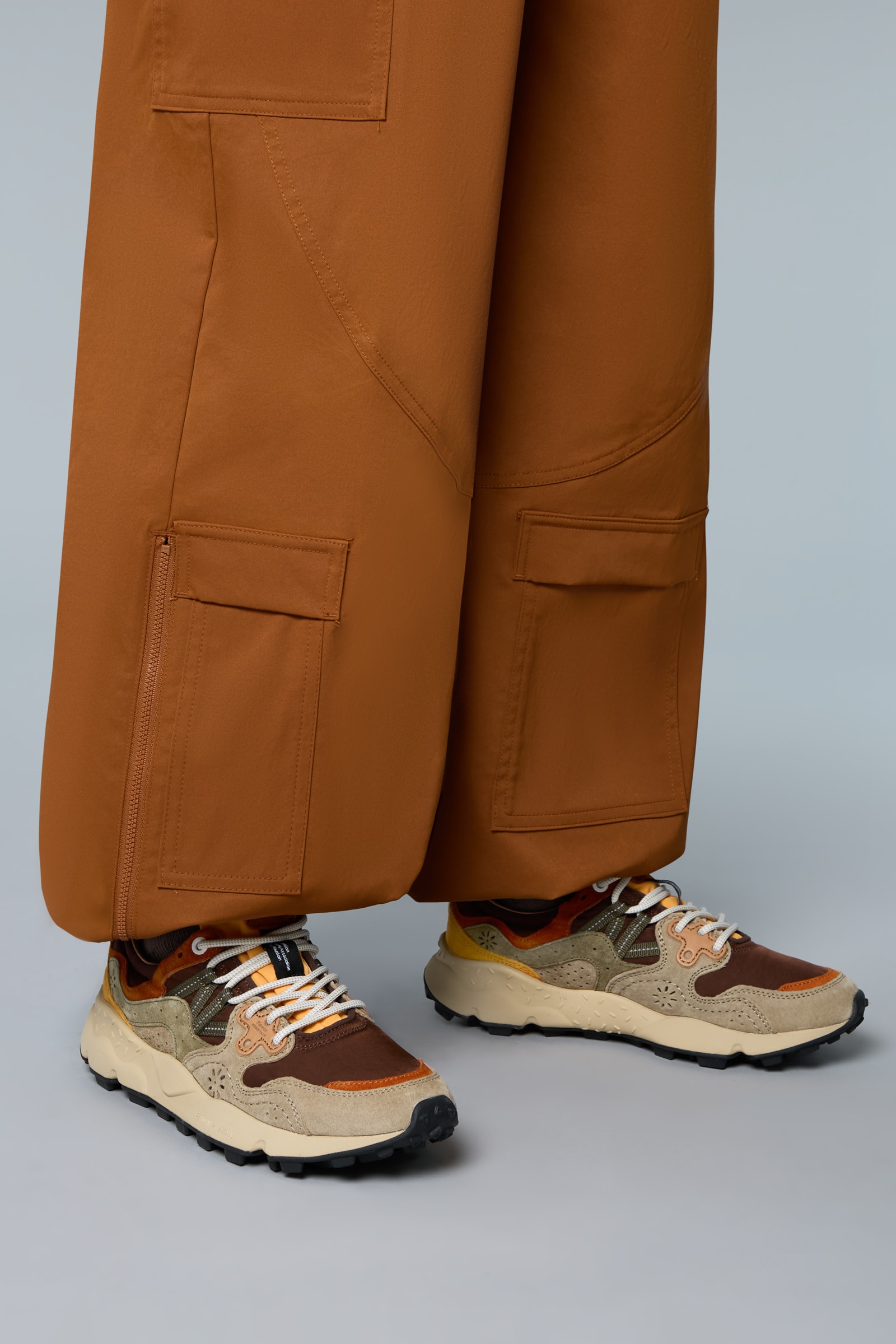 Flower Mountain YAMANO 3 UNI Sneakers Herren Grau Braun | 906-OPFXMW