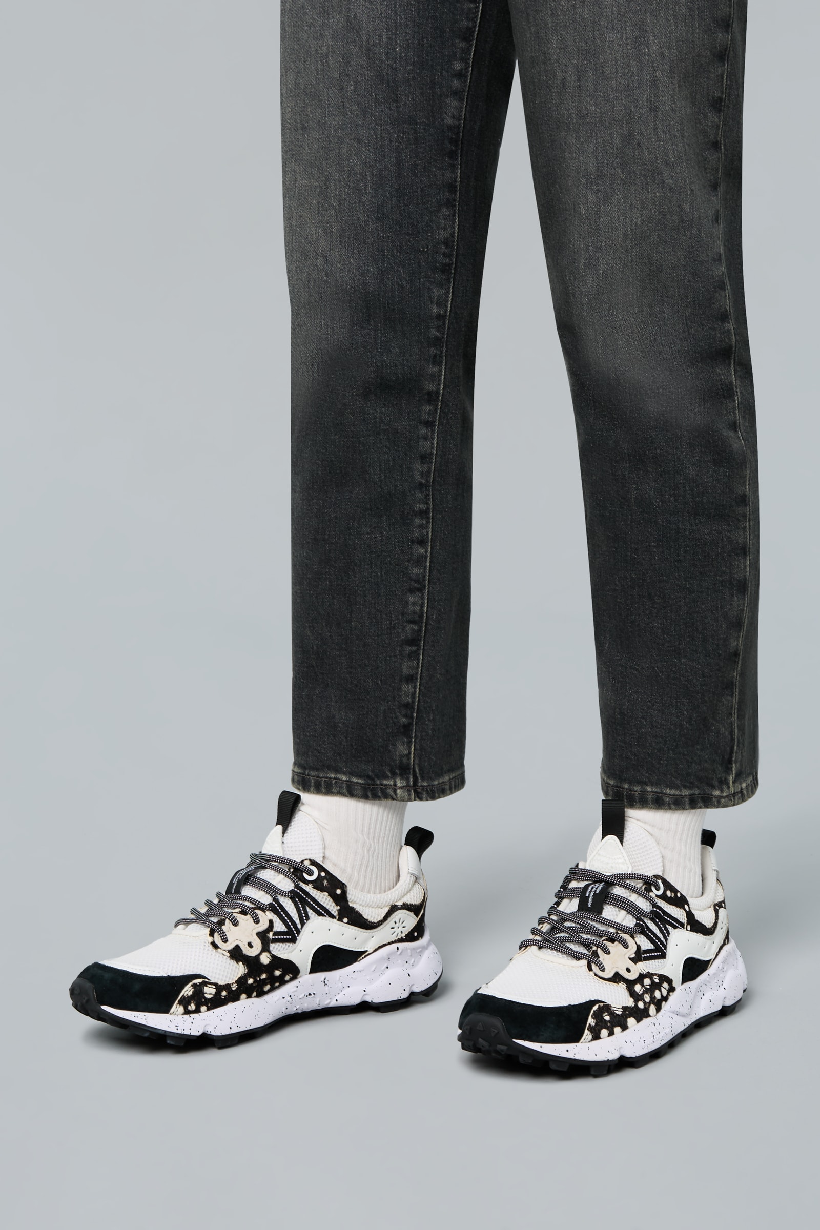 Flower Mountain YAMANO 3 UNI Sneakers Herren Weiß Schwarz | 185-BJKCTM