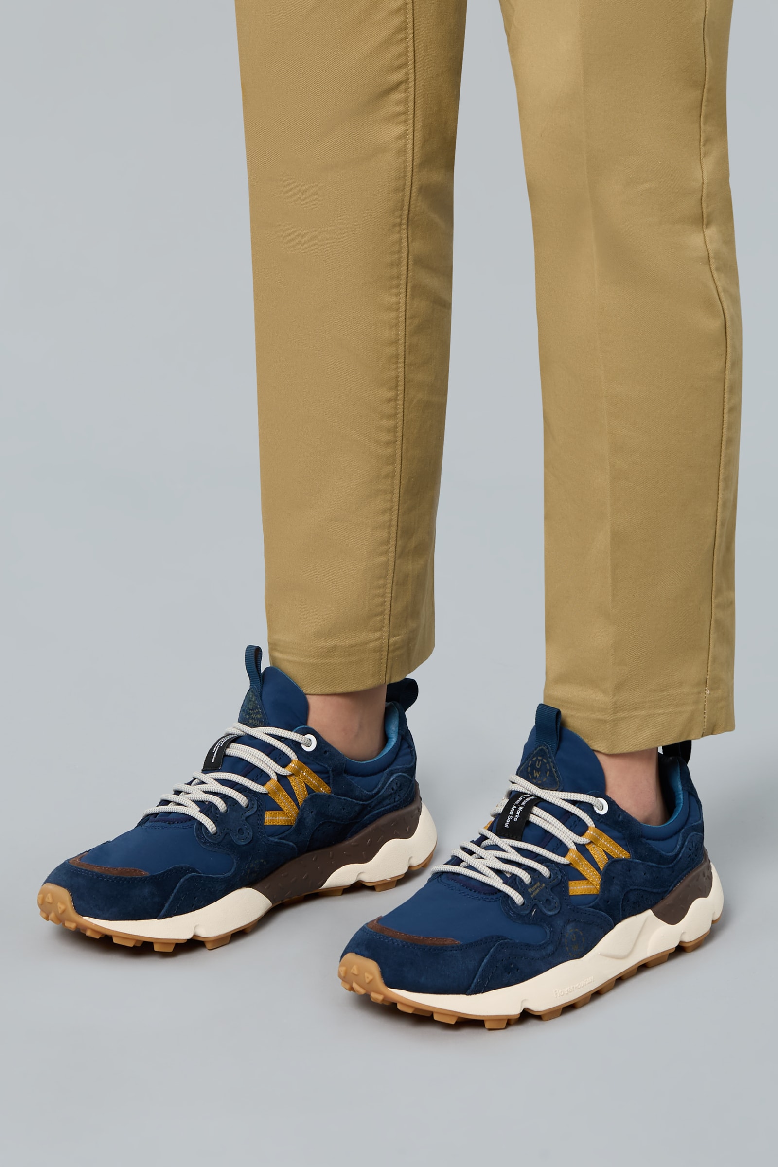 Flower Mountain YAMANO 3 UNI U.W. Sneakers Damen Blau Braun | 254-OLHXJQ